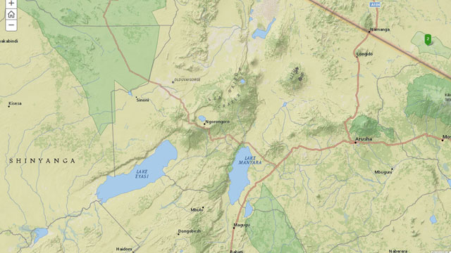 Map of Ngorongoro Crater